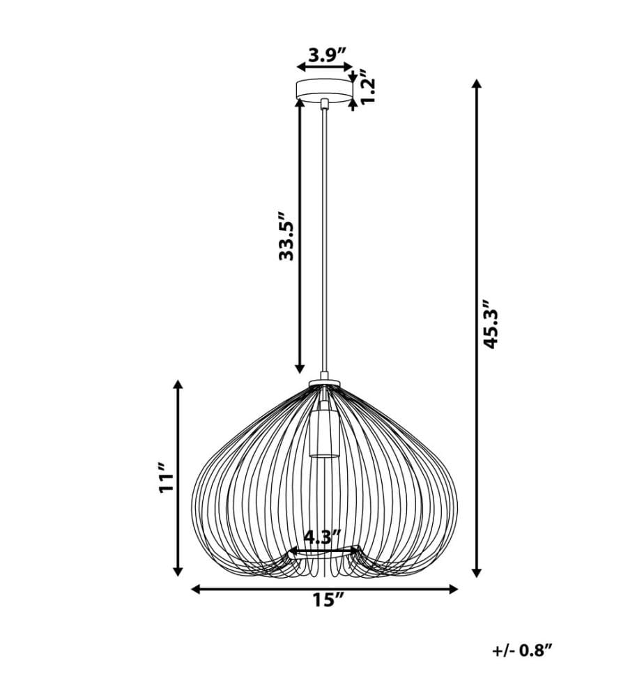 Lampe suspension TORDINO Métal Doré