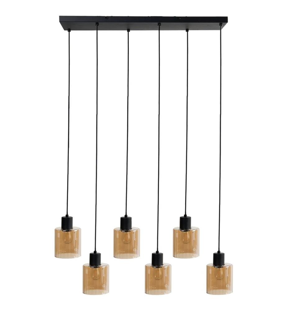 Lampadario a 6 luci KITARE Vetro Beige