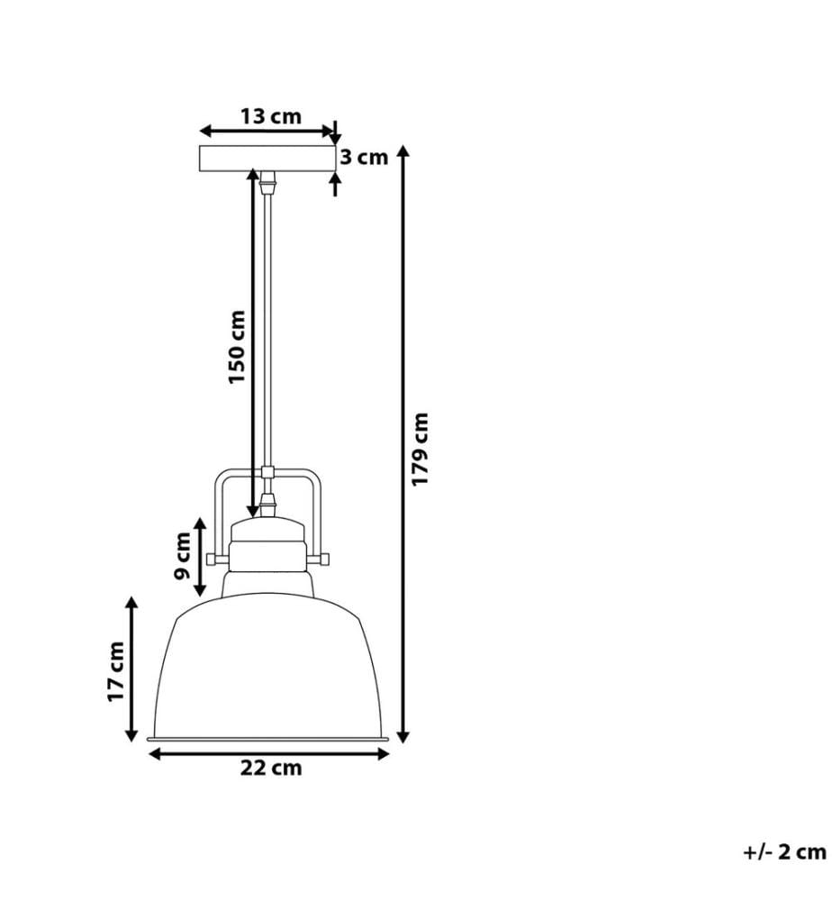 Lampe suspension NARMADA Métal Gris graphite