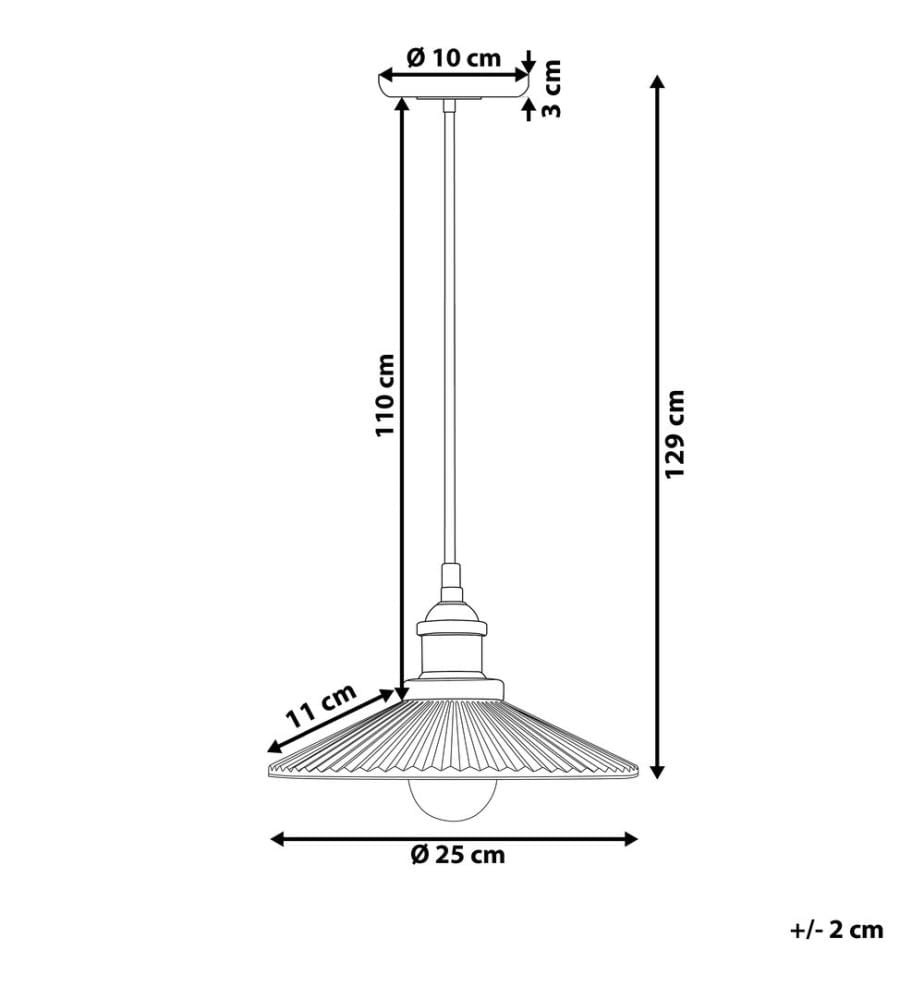 Lampadario CURONE Vetro Rame