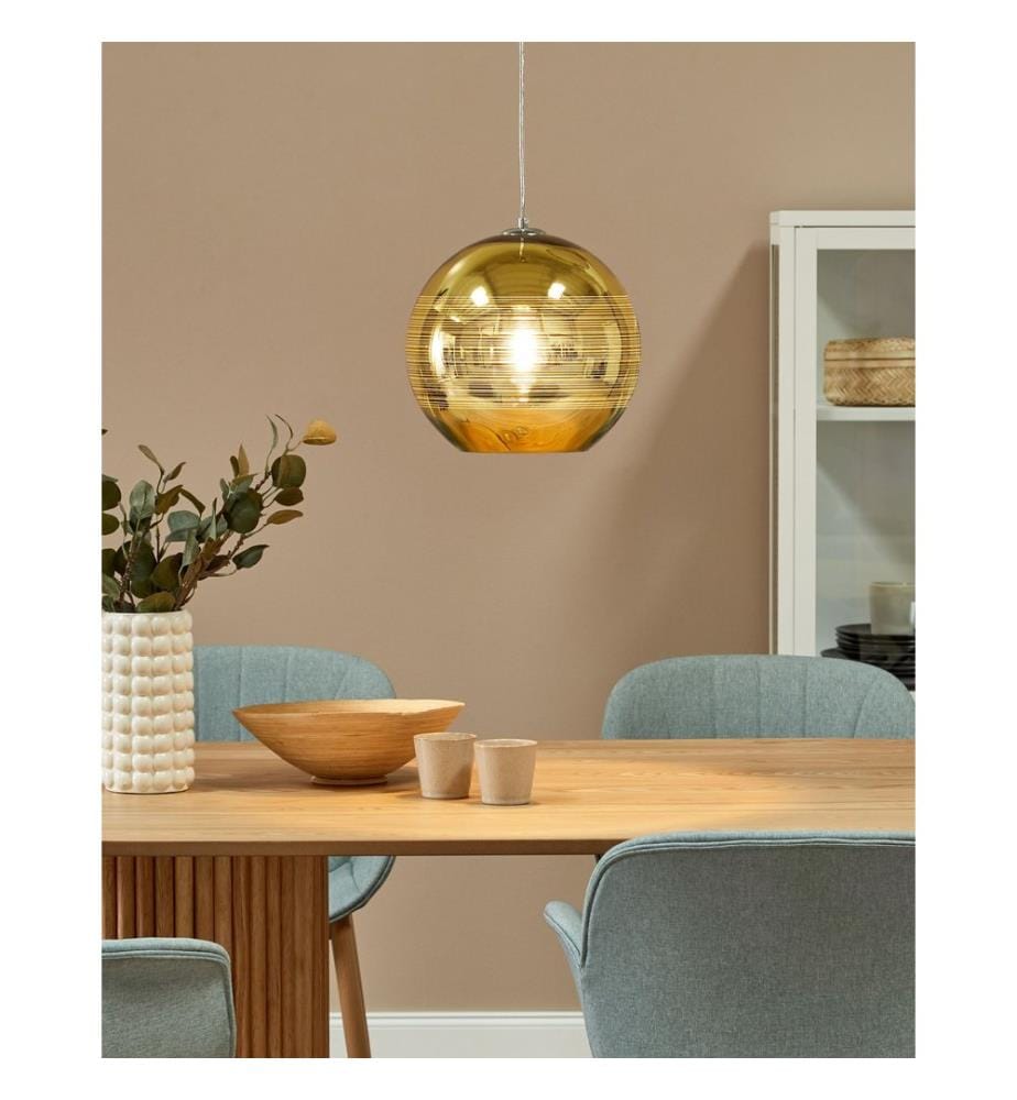Hängelampe ASARO Glas Gold