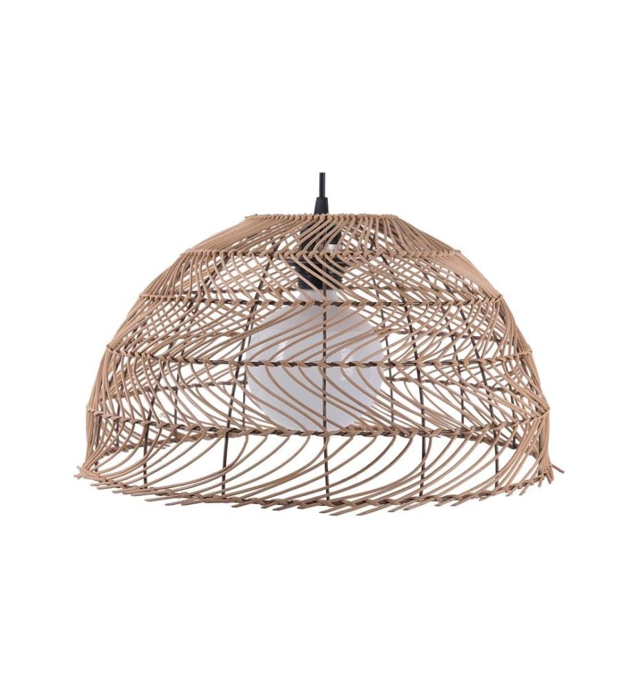 Lampe suspension SELENGE Rotin Marron clair