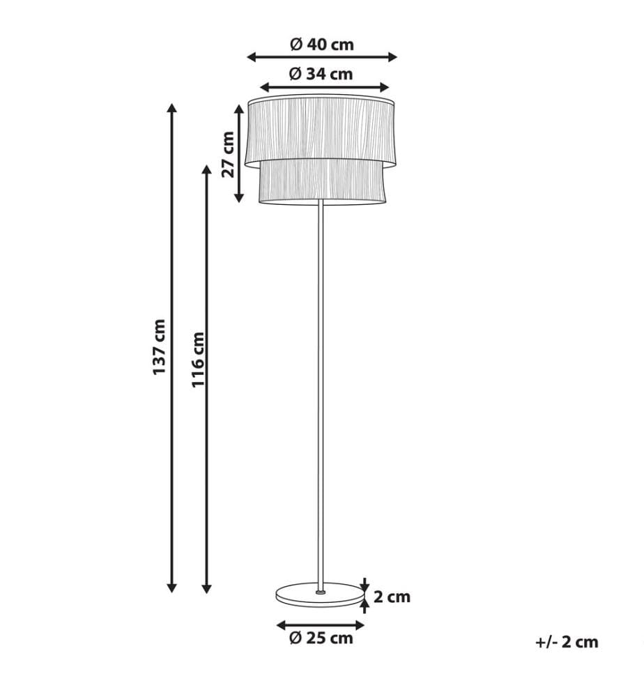 Stehlampe PERISTERI Metall Braun