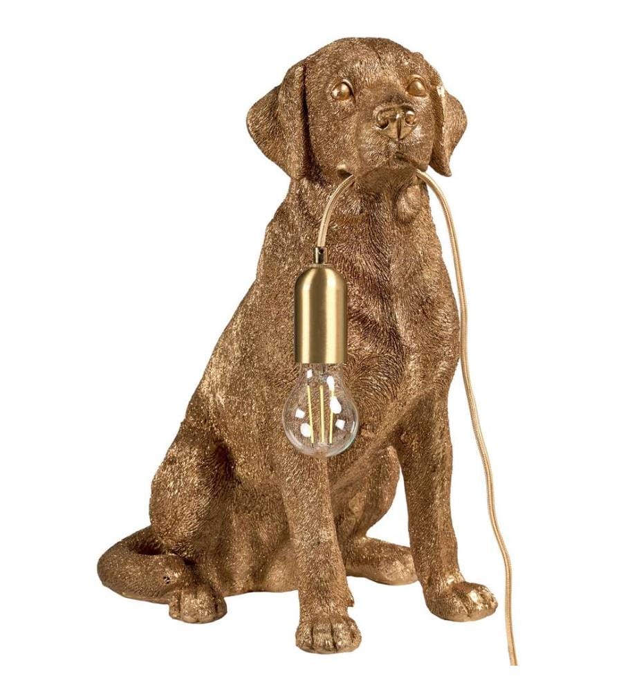 Lampe à poser Chien MARLEY Doré