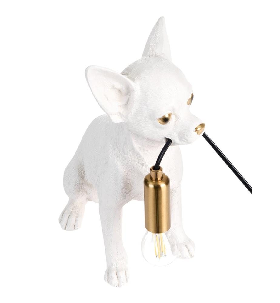 Lampe à poser Chien ROCCO Blanc