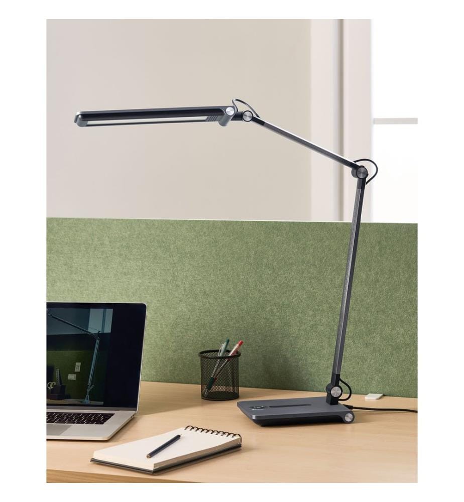LED Schreibtischlampe AQUILA mit Dimmer Grau