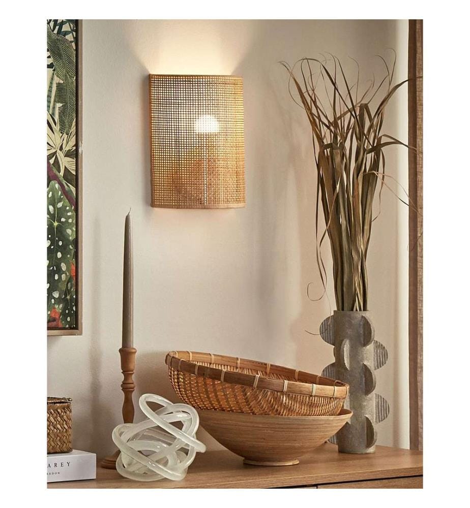 Wall Lamp DEMITRIE Rattan Natural