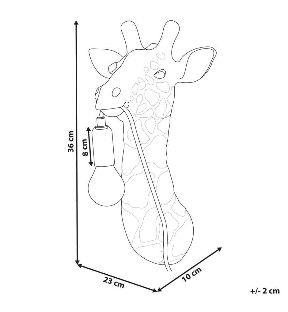 Wandlampe Giraffe MERLIN Gold