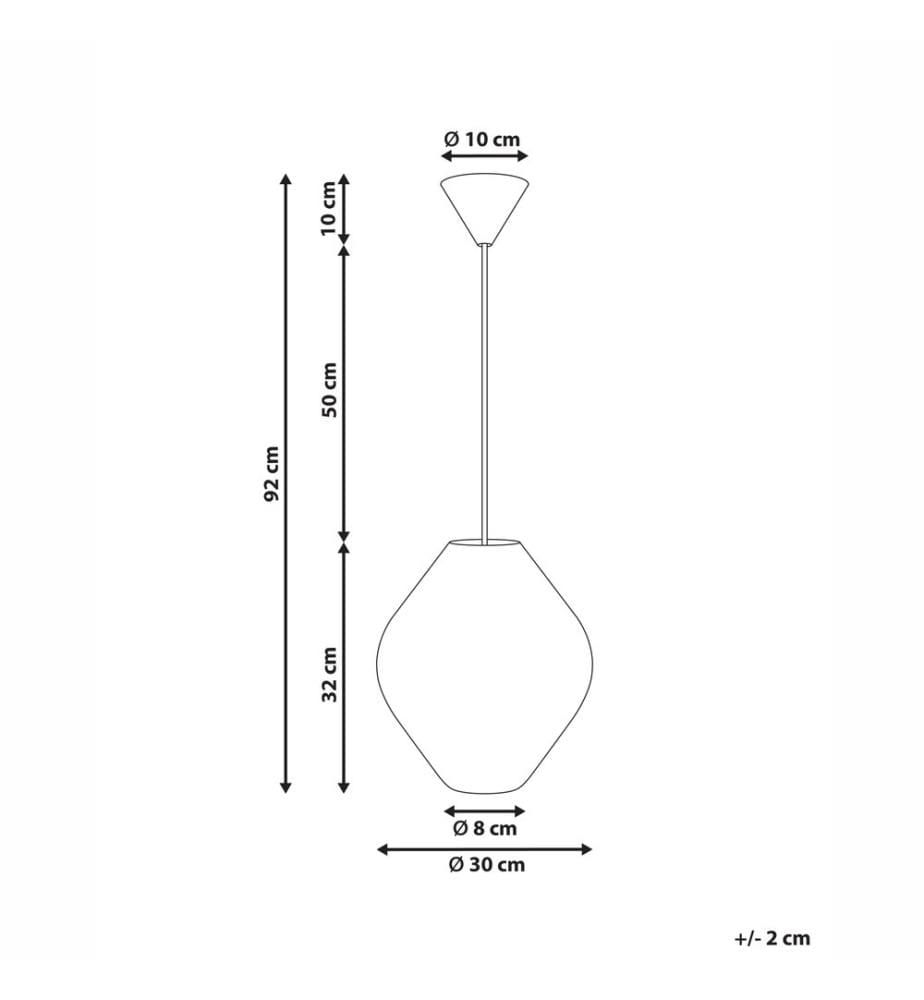 Pendant Lamp ALME Fabric White