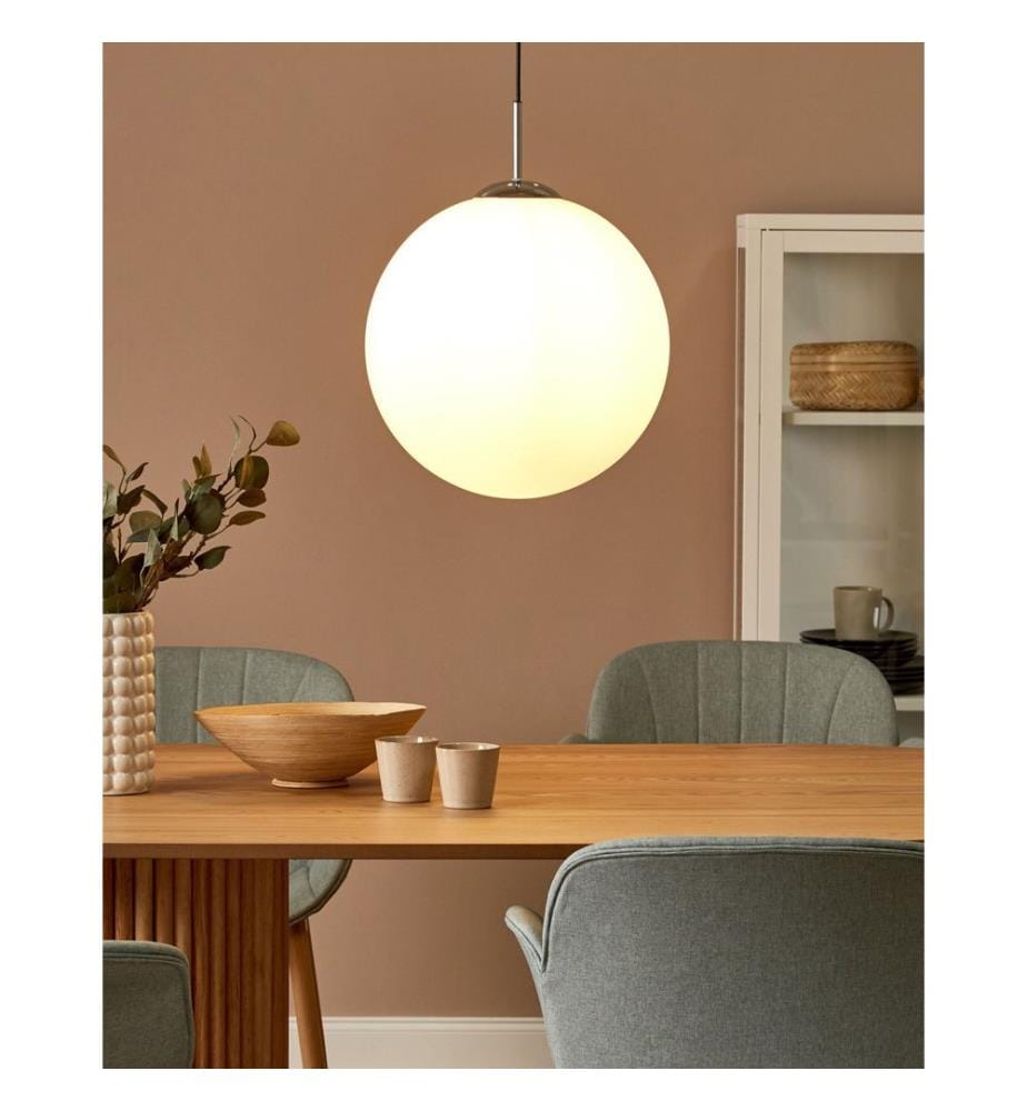 Pendant Lamp BARROW Glass White