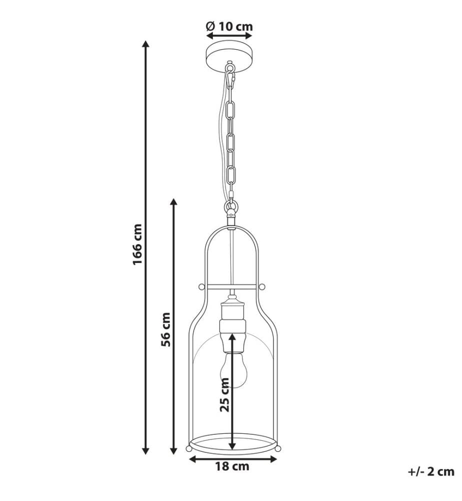 Pendant Lamp BASHILO Metal Black