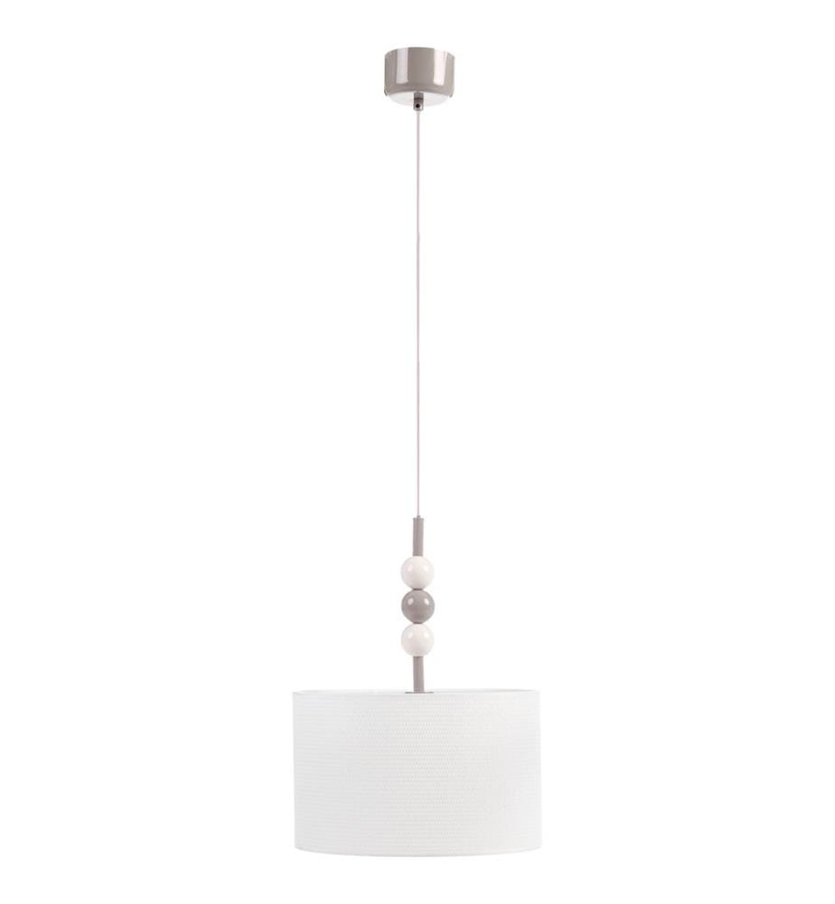 Pendant Lamp LOKY Metal White/ Beige