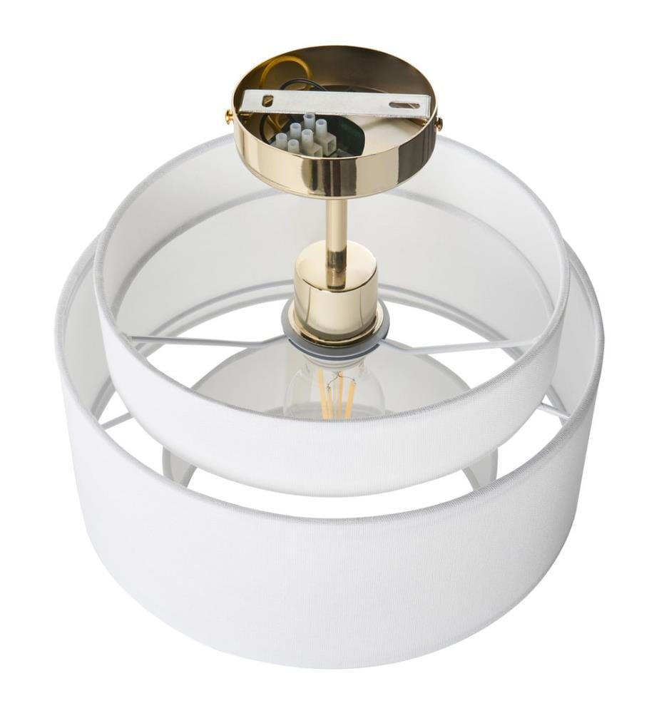 Lampe suspension LUKAGO Lin Blanc cassé