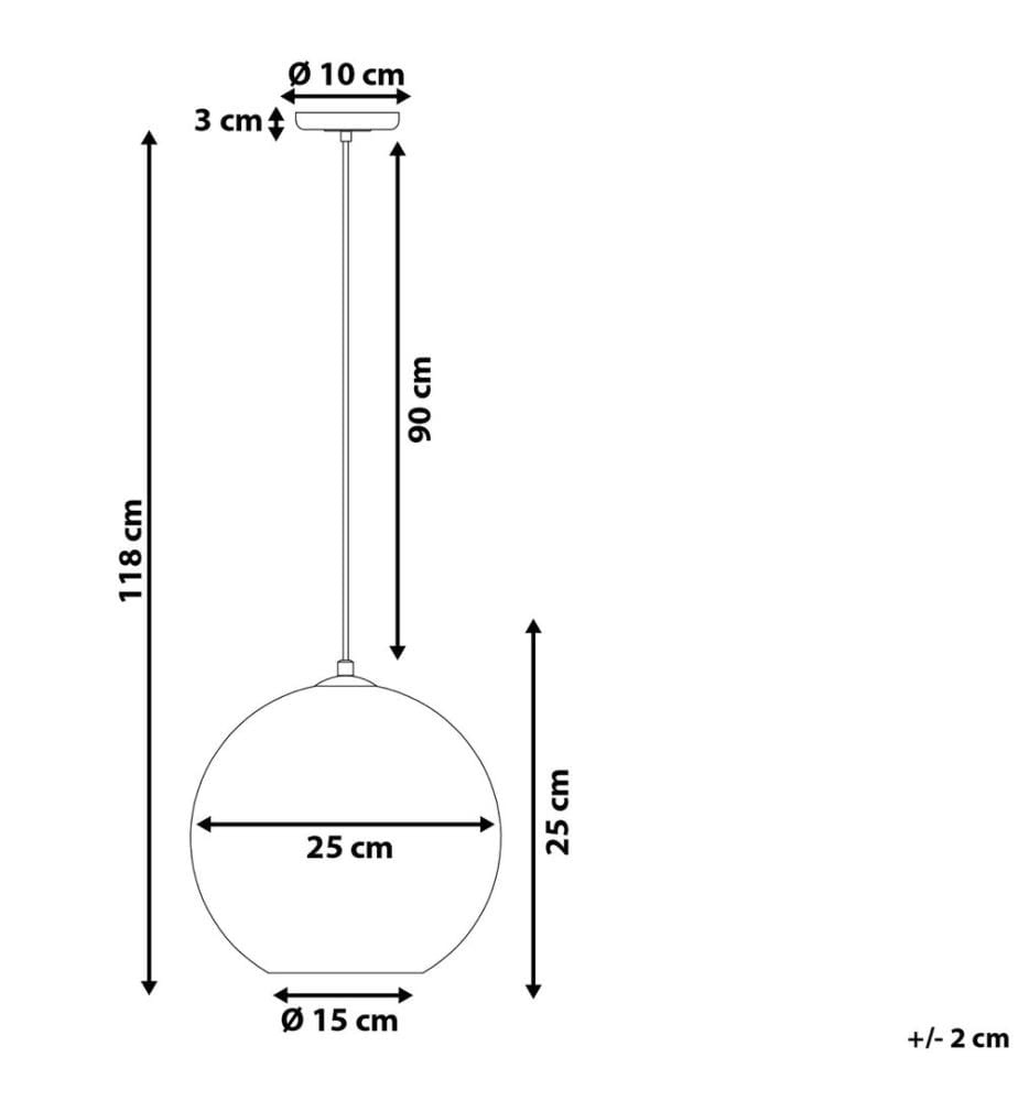 Hängelampe SESSERA Glas Silber