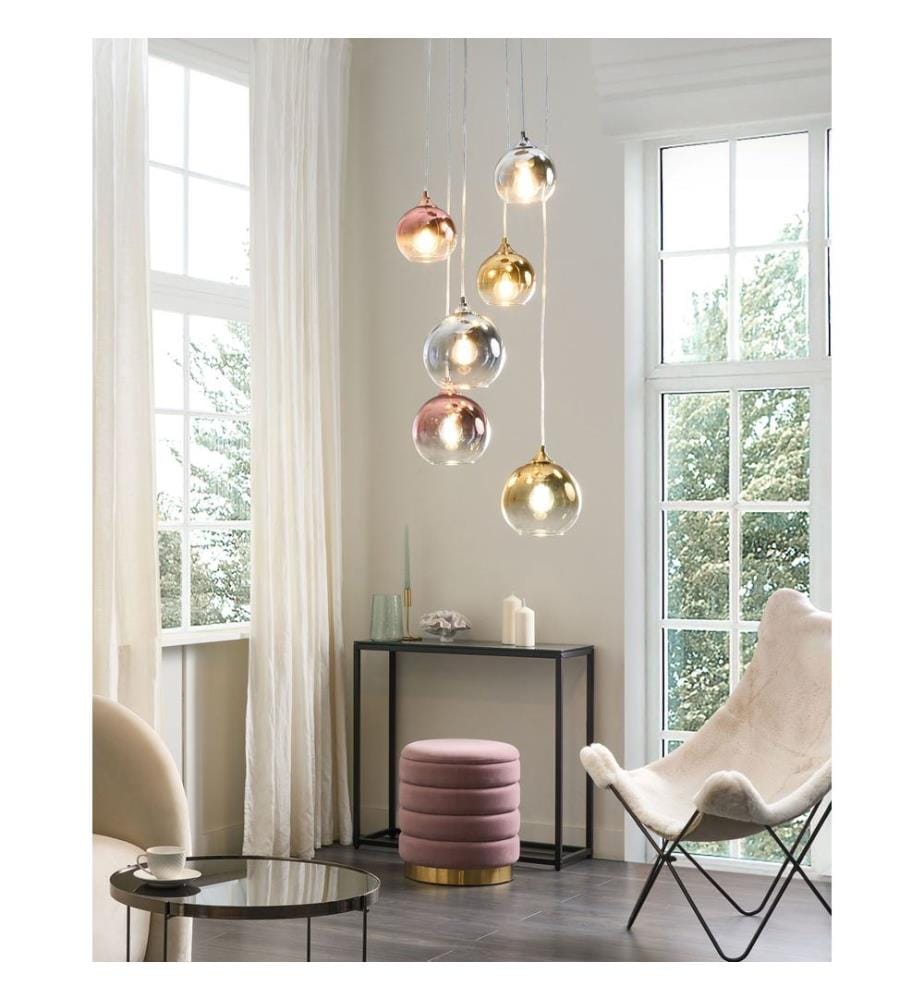 Pendant Lamp TOOMA Glass Brass