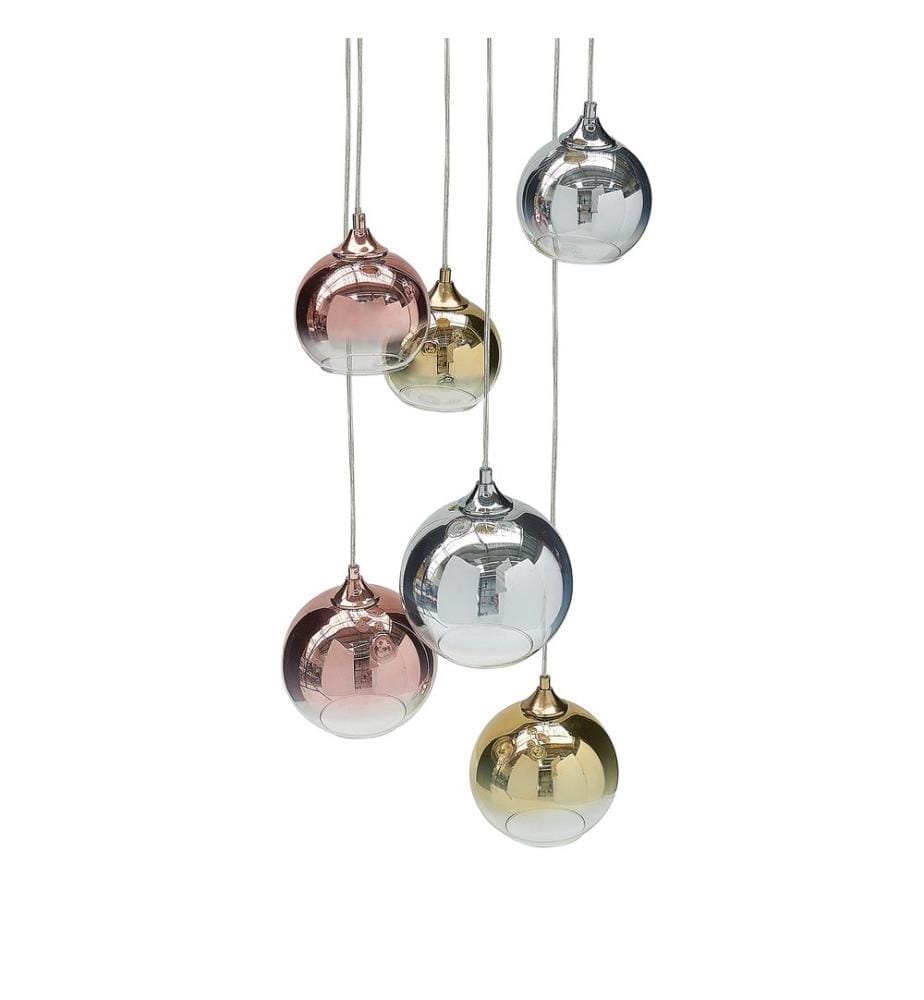 Pendant Lamp TOOMA Glass Brass