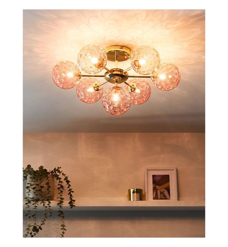 Deckenlampe ANADYR Glas Rosa