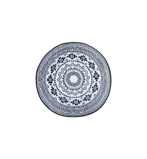 ESSCHERT DESIGN - Teppich India Ø 180 cm x Schwarz/Weiss
