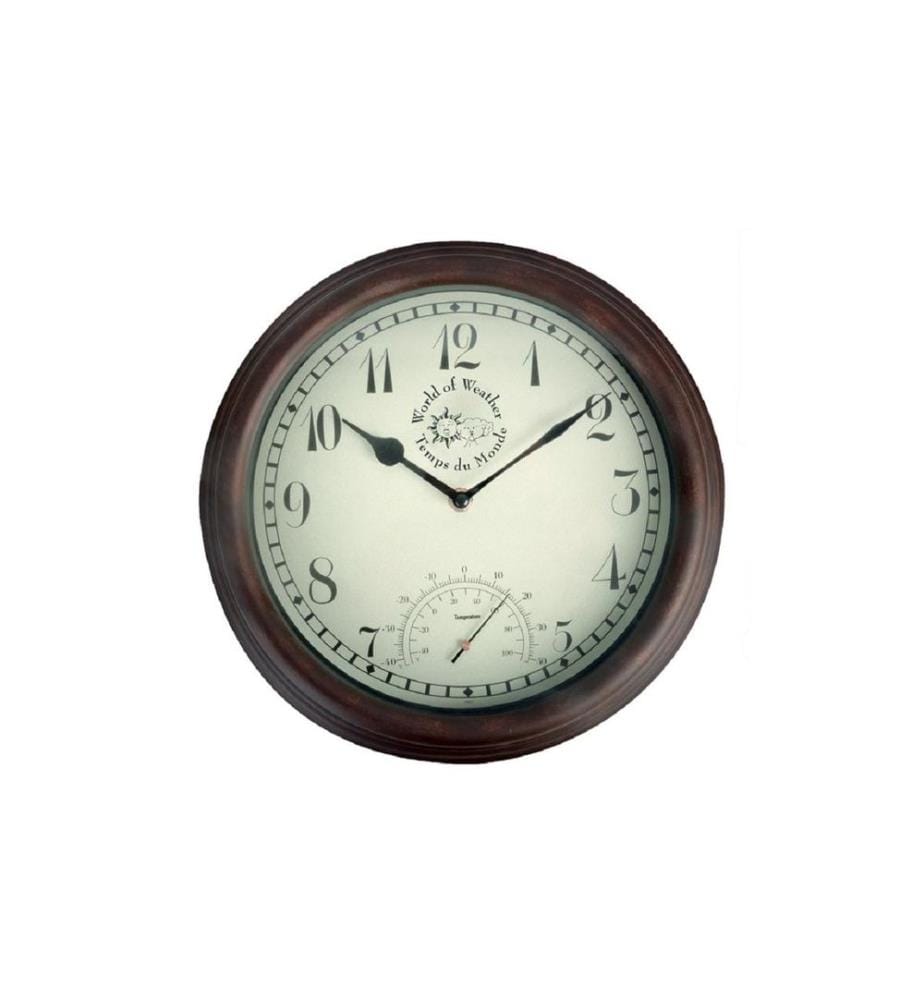ESSCHERT DESIGN - Gartenuhr Braun, Ø 30.5 cm