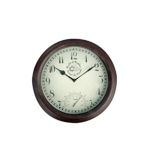 ESSCHERT DESIGN - Gartenuhr Braun, Ø 30.5 cm