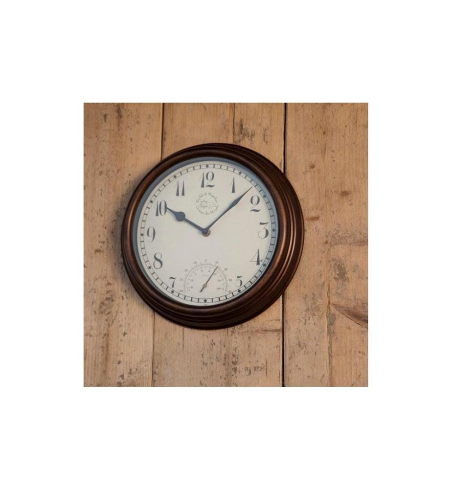 ESSCHERT DESIGN - Gartenuhr Braun, Ø 30.5 cm
