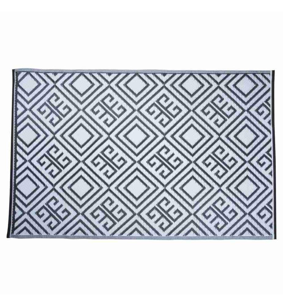 ESSCHERT DESIGN - Teppich 186 x 119.5 cm, Schwarz/Weiss