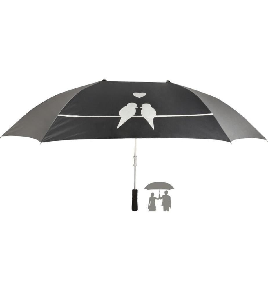 ESSCHERT DESIGN - Partner-Regenschirm XL Grau/Schwarz