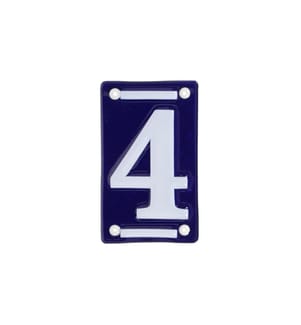 ESSCHERT DESIGN - Numéro de maison 4 7 cm, Bleu/Blanc