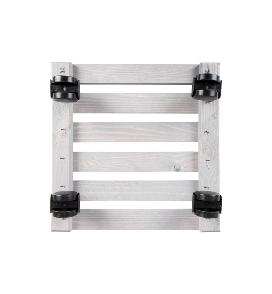 ESSCHERT DESIGN - Rolleruntersetzer Quadratisch L Grau/Schwarz