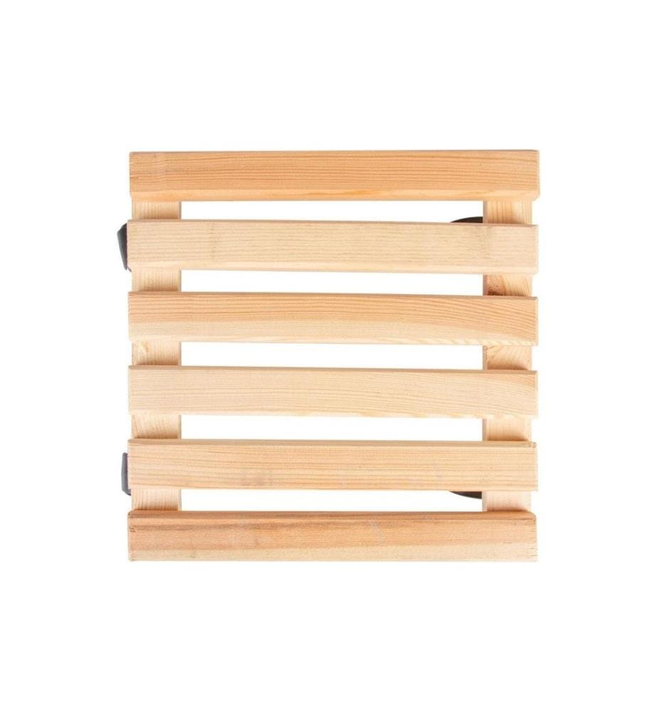 ESSCHERT DESIGN - Rolleruntersetzer Quadratisch L Nature/Schwarz