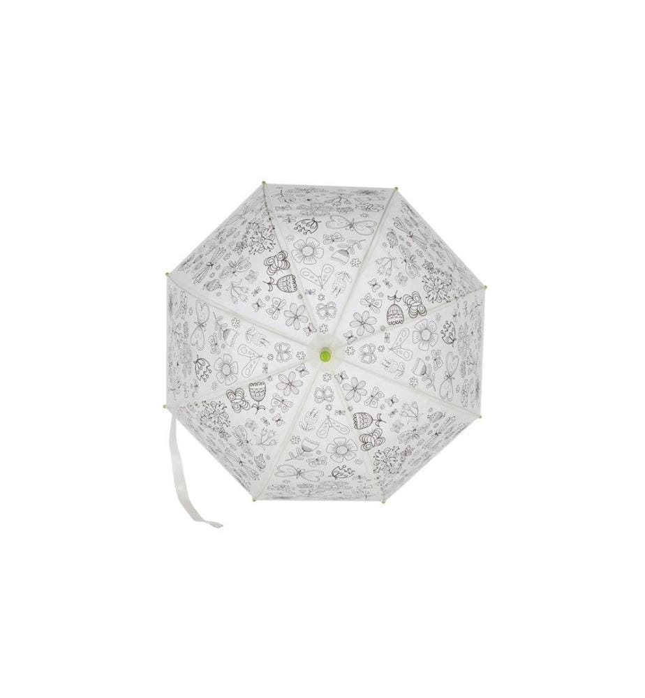 ESSCHERT DESIGN - Kits de bricolage Parapluie Fleurs à peindre Vert/Blanc
