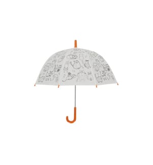 ESSCHERT DESIGN - Bastelset Schirm Katzen zum Bemalen Orange/Weiss