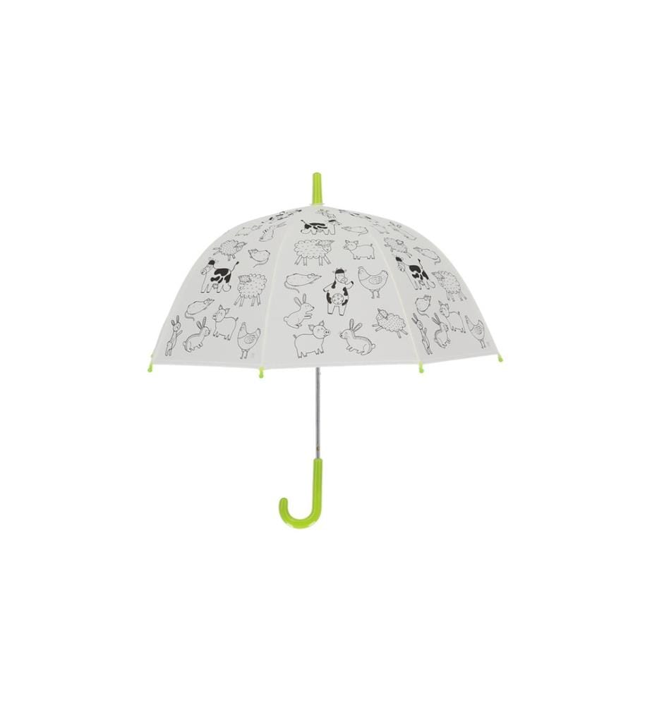 ESSCHERT DESIGN - Kits de bricolage Écran Animaux de ferme à peindre Vert/Blanc