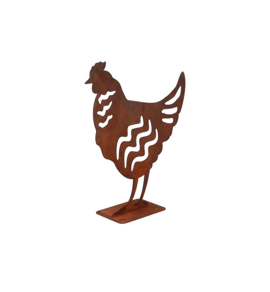 ESSCHERT DESIGN - Dekofigur Huhn Rostbraun