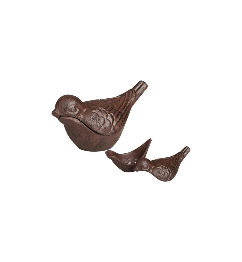 ESSCHERT DESIGN - Figure décorative Cache-clés oiseau Fonte Marron