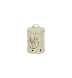 ESSCHERT DESIGN - Boîte à ail Boîte à provisions Acier au carbone Crème 1.12 l