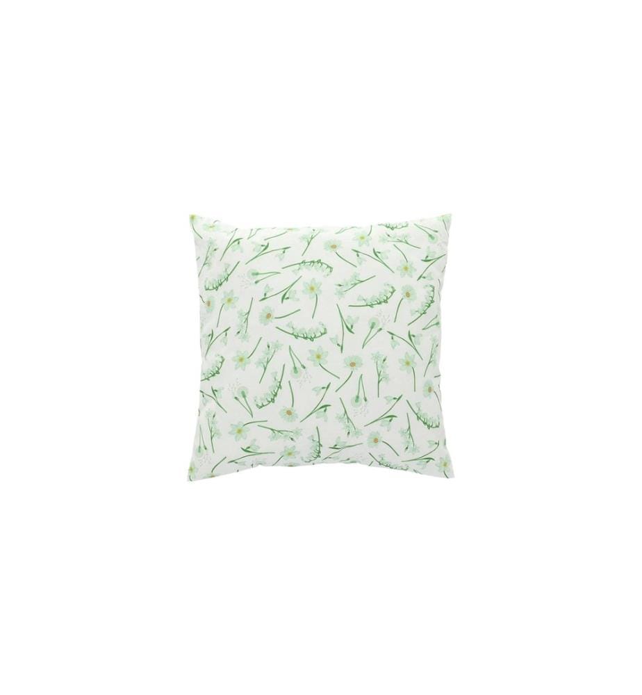 ESSCHERT DESIGN - Coussin d'extérieur fleurs 49 x 49 cm, Blanc