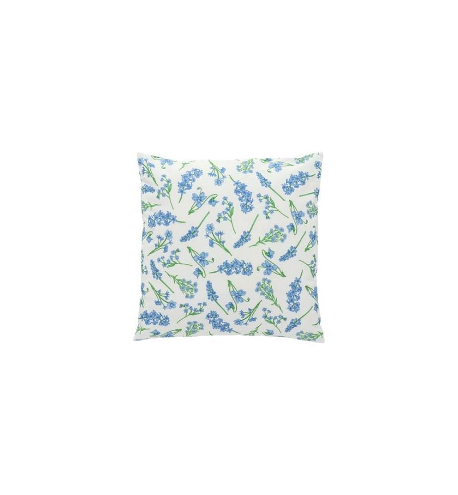 ESSCHERT DESIGN - Coussin d'extérieur fleurs 49 x 49 cm, Bleu