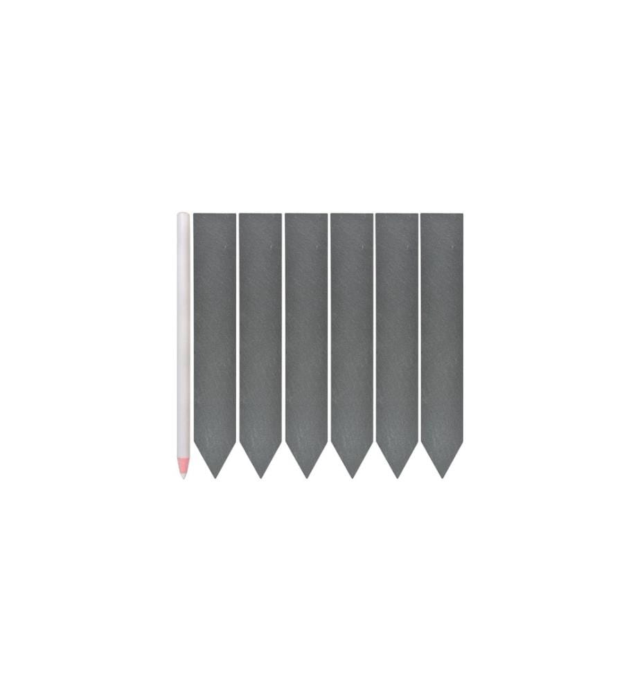 ESSCHERT DESIGN - Set de 6 étiquettes à planter Étiquettes pour plantes en ardoise Anthracite