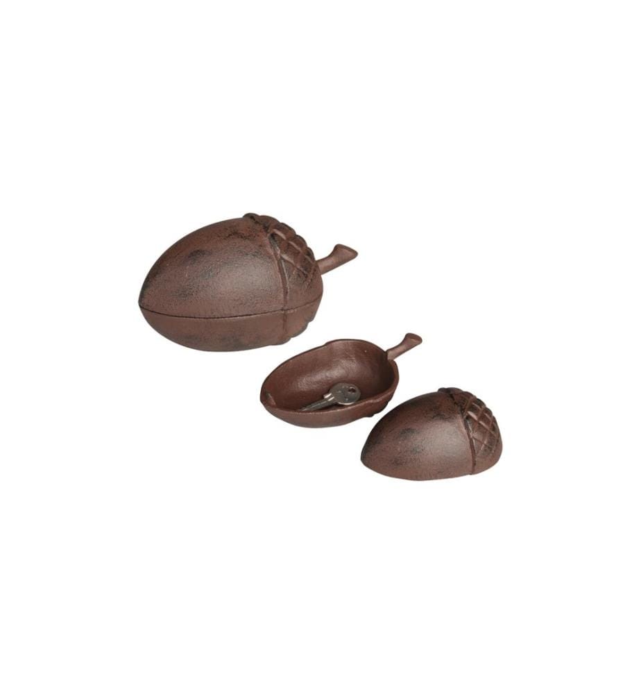 Esschert Design Figura decorativa Portachiavi a forma di ghianda Ghianda Ghisa Marrone