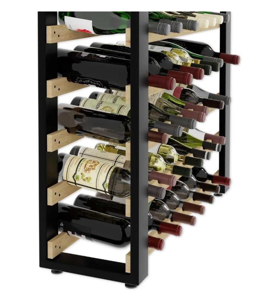 Loft wine rack for 81 bottles freestanding solid wood