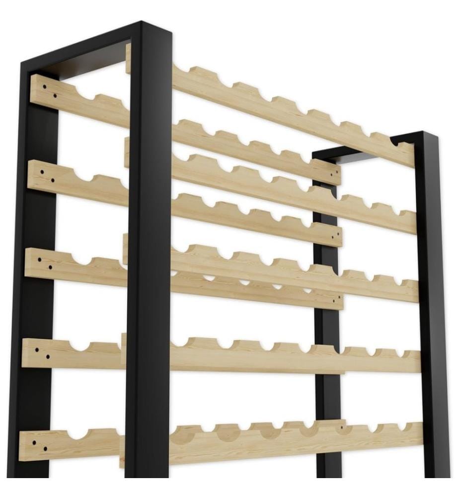 Loft wine rack for 81 bottles freestanding solid wood