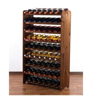 Weinregal für 63 Flaschen - Braun geölt