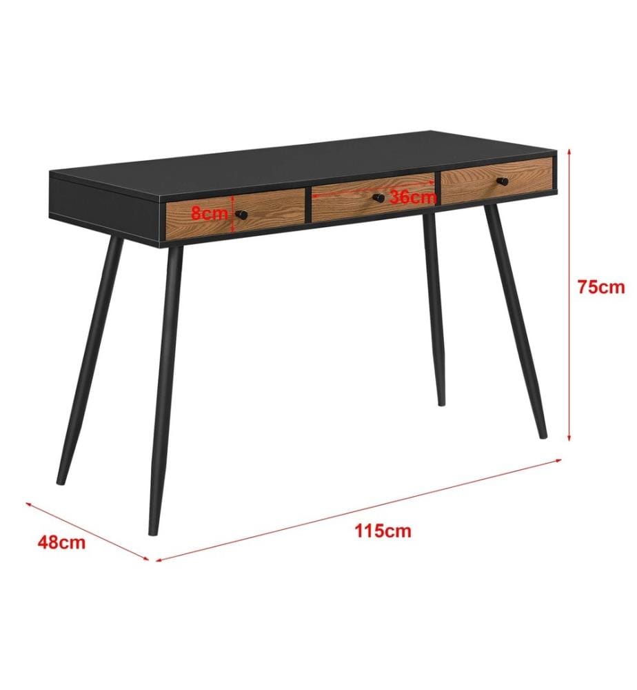 Bureau Tumba 115x48x75 cm Bois foncé
