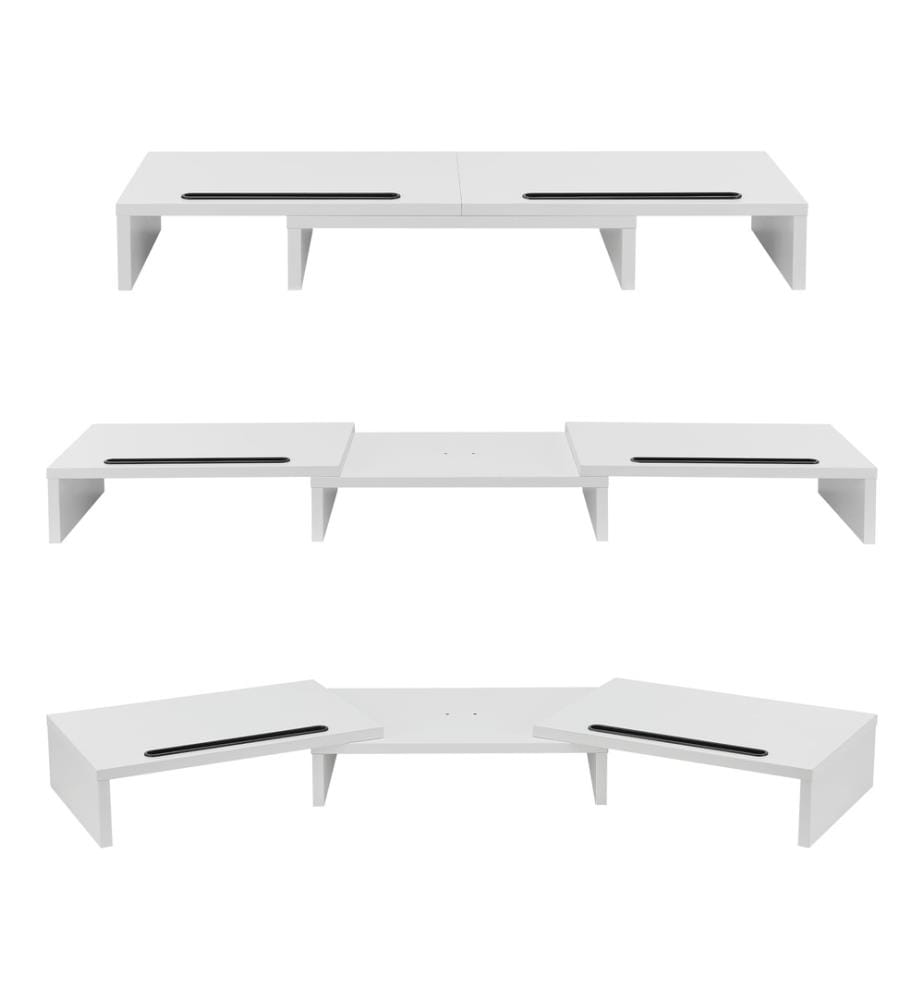 Support d'écran Vilppula 79x27x10.5 cm Blanc