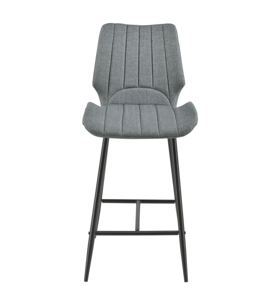 4er-Set Barhocker Östersund Textil Dunkelgrau