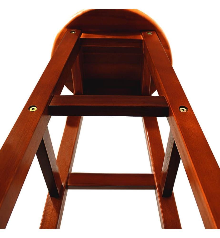 Barhocker 2er Set aus massivem Akazien-Hartholz