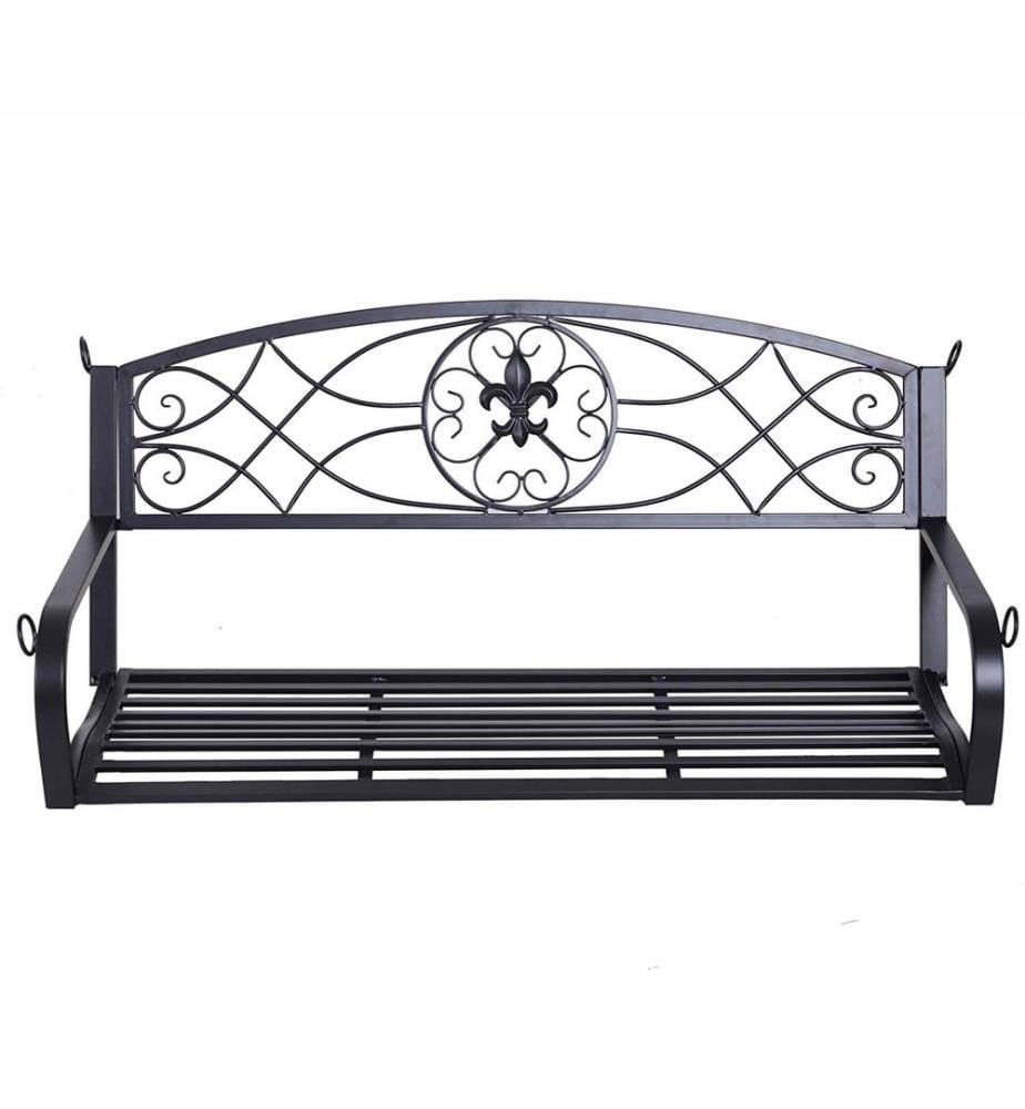 Banc suspendu, balancelle de jardin, banc à bascule 2 places avec chaînes métalliques