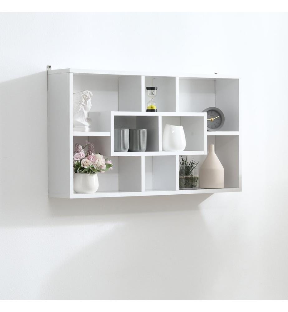 Étagère murale « Cube » blanche, 85 x 47,50 cm