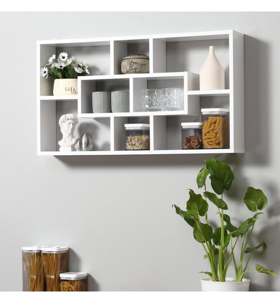 Étagère murale « Cube » blanche, 85 x 47,50 cm